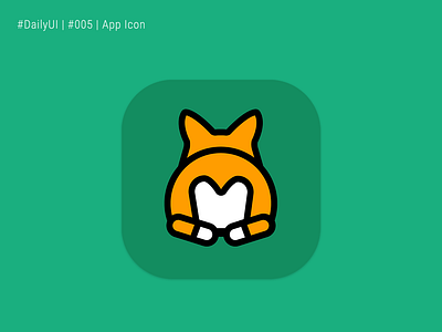 #DailyUI | #005 | App Icon app app icon corgi corgi butt dailyui dailyui 005 icon illustrator