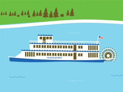 Tahoe Queen illustration wedding