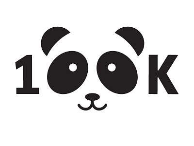 100k Panda 100k negativespace panda
