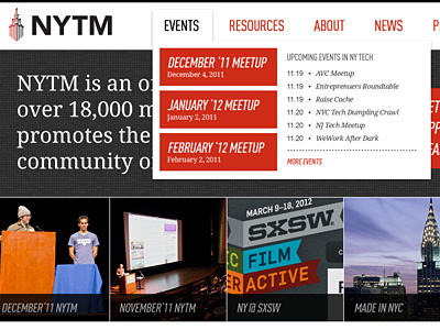 NYTM Dropdown