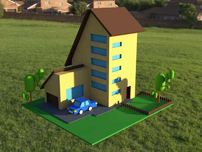 Isometric house 3d cinema4d graphic graphicdesign illustration isometric