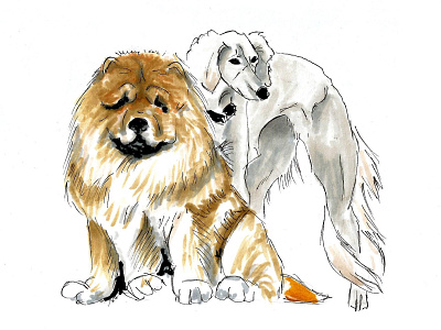 Opposites / Illustration dog illustration dogs illustration illustration art illustrations tradicional art