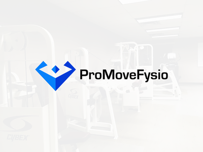 Promovefysio design logo vector