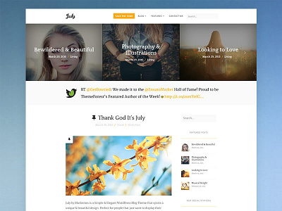 July | Simple & Elegant WordPress Blog Theme