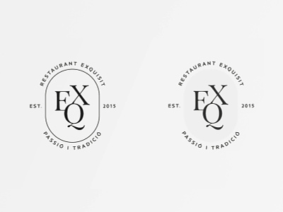 Exquisit — Variante logo branding design logo restaurant