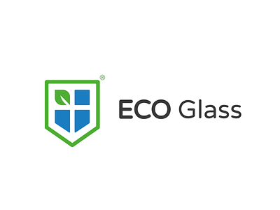 Eco Glass Logotype branding bright design eco ecology glass logo logotype production