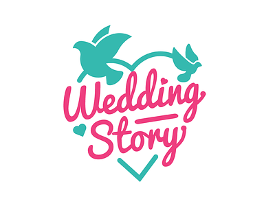 Wedding Story | Logo for startup heart logo logotype love startup wedding