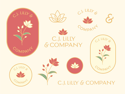 C.J. Lilly & Company Logo brand brand design brand identity branding branding design floral floral design identity design logo logo design logodesign logomark logotype typography vector