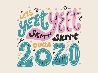 Happy New Year 2021 handlettering holiday illustration illustration art lettering lettering artist lettering challenge new year typography