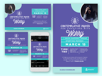 Contemplative Prayer Group Promotional Materials advertising advertisment branding event branding event flyer social media social media design typography