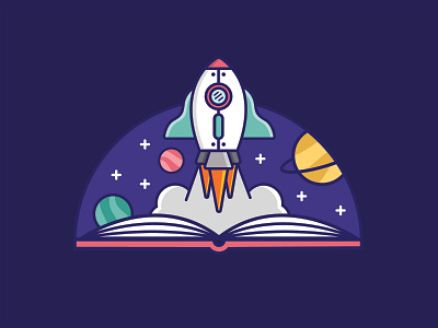 Rocketship Illustration and Pattern