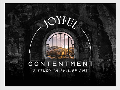 Joyful Contentment Sermon Series Graphics branding church design church sermon graphic design logo social media social media design typography