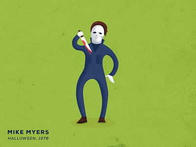 Michael Myers doodle green halloween horror killer mike myers scary vector