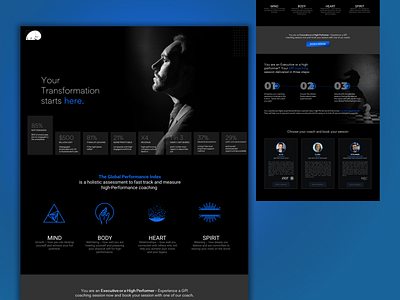 Website design black blue coach graphic design ui webdesign website