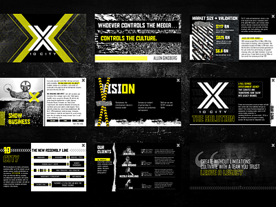 Presentation design black branding design graphic design grey illustration pitch deck presentation yellow