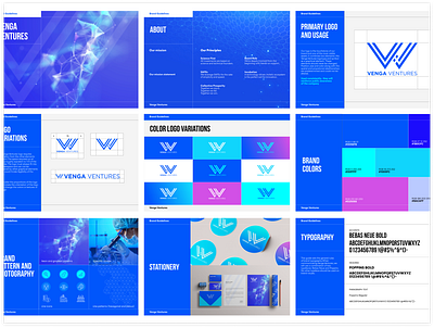Brand identity blue branding design graphic design logo pitch deck presentation