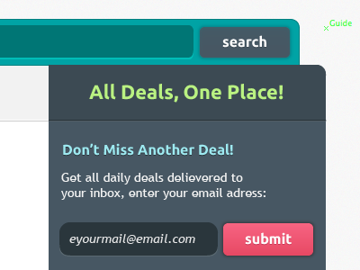 All Deals, One Place! deal illustrator pink search submit