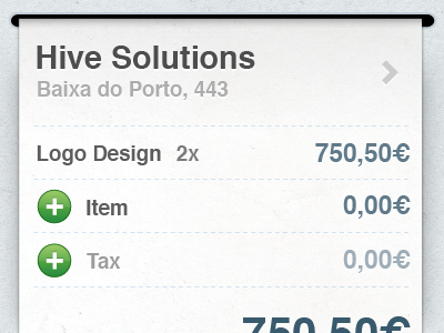 iPhone Invoice - Creation add hive invoice ios iphone take the bill texture