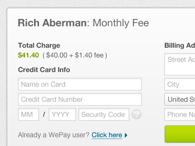 Wepay checkout iframe 600x300