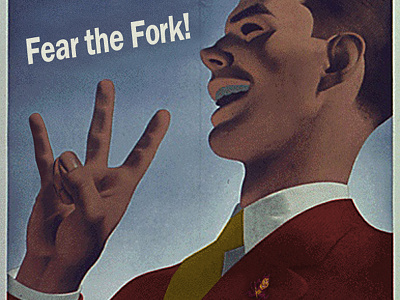 Fear the Fork asu fork graduation poster shocker sundevil vintage