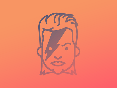 Like some cat from Japan david bowie illustration line mullet rip stardust ziggy