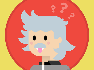 Genius badge einstein genius illustration simple tongue