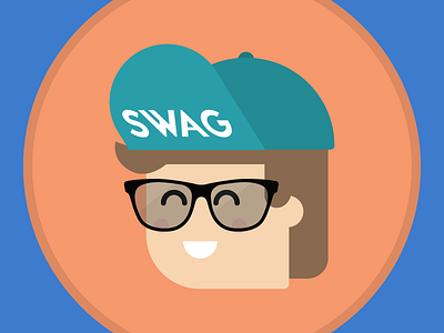 Swag badge character cheese illustration smile swag
