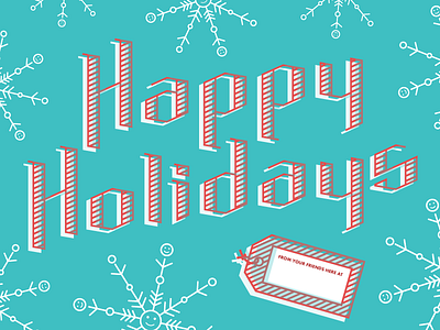 Happy Holidays (2016) gift happy ho holiday line snowflake tag