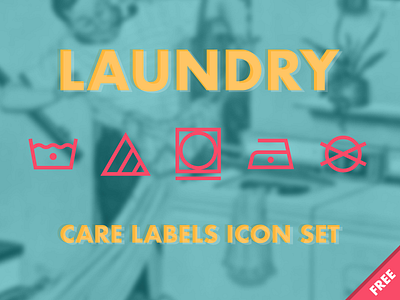 Laundry - Care Labels Icon Set care labels download freebie icon icon set laundry tags