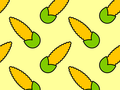 Marge Simpson's Cob-of-Corn Kitchen Window Curtain Pattern corn curtain illustration kitchen marge pattern seamless simpsons