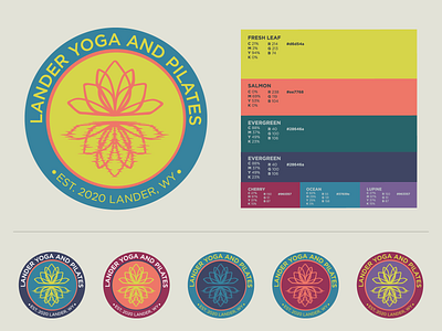 Lander Yoga and Pilates logo design brand design logo yoga