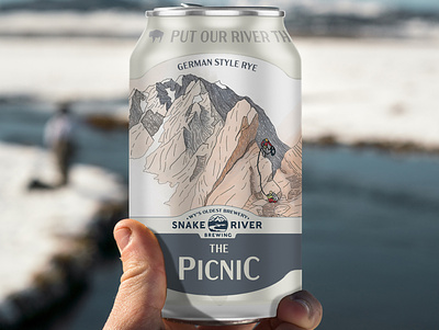 Snake River Brewery Beer Artwork beer can beer label brand design product design