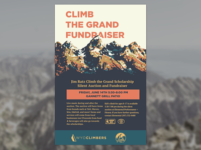 Climb the Grand Fundraiser Poster