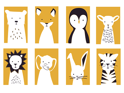Animal Screen Print animal art illustration print design screenprint
