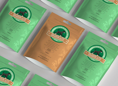 SHARIK&CO. Premium Dog Food. Modern packaging branding design graphic design logo
