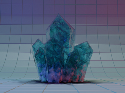 Crystals in Blender 3d blender blue crystals cgi crystals