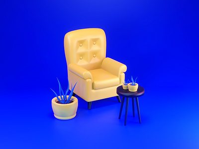 Blue Room / 3D Chair