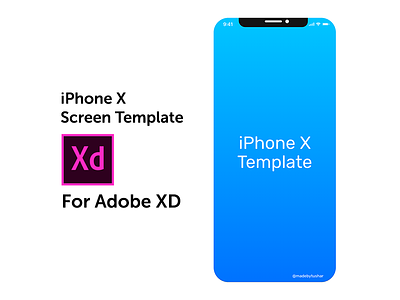 iPhone X Screen Template - Adobe XD