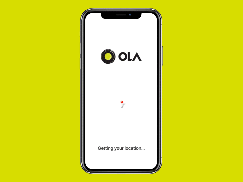 Ola Cabs Home Screen Redesign