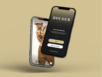Bolder – fashion app app clean darkmode fashion gradient modern style ui ux