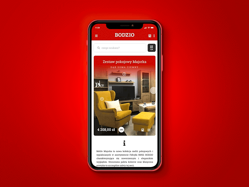 App concept for the furniture catalog