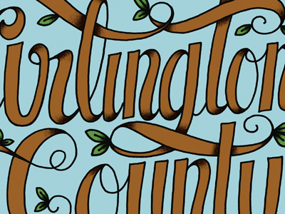 2012 Arlington County Fair illustration lettering typography