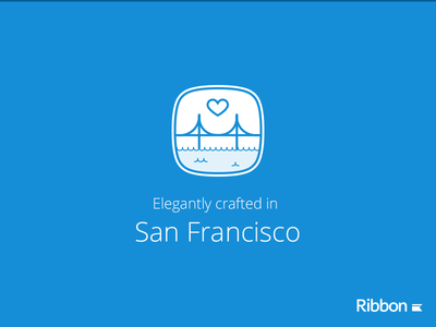 Ribbon elegantly crafted icon