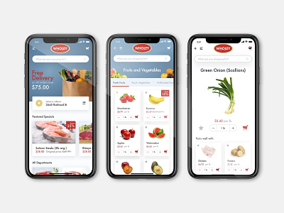 Wholey's - Mobile UI Design ecommerce grocery mobile pittsburgh ui