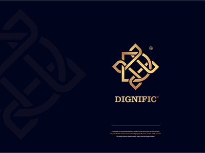 D MONOGRAM branding design identity logo