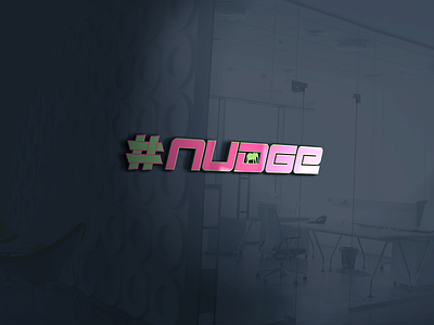 Nudge design identity illustration illustrator lettering logo typography