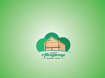 Chalet branding design illustration logo typography