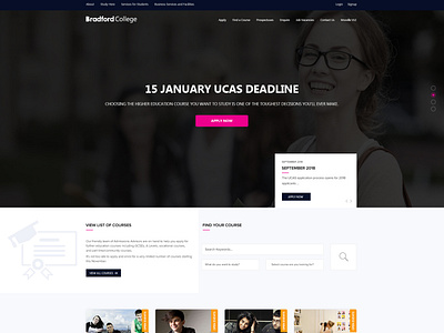 Bradford college web design