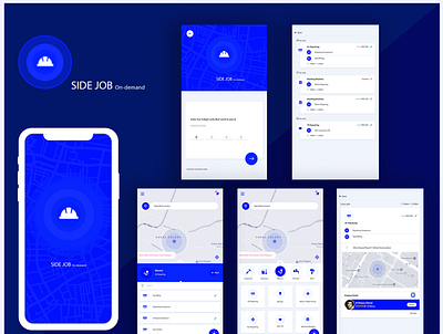 side jobs ios app logo mobile app design mobile ui