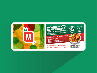 Más Vegetales brand and identity design label design